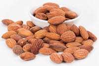 almonds in a bowl on the table