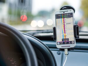 vehicle GPS on dashboard