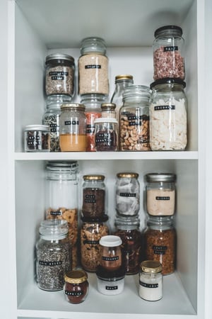 kitchen pantry with spices